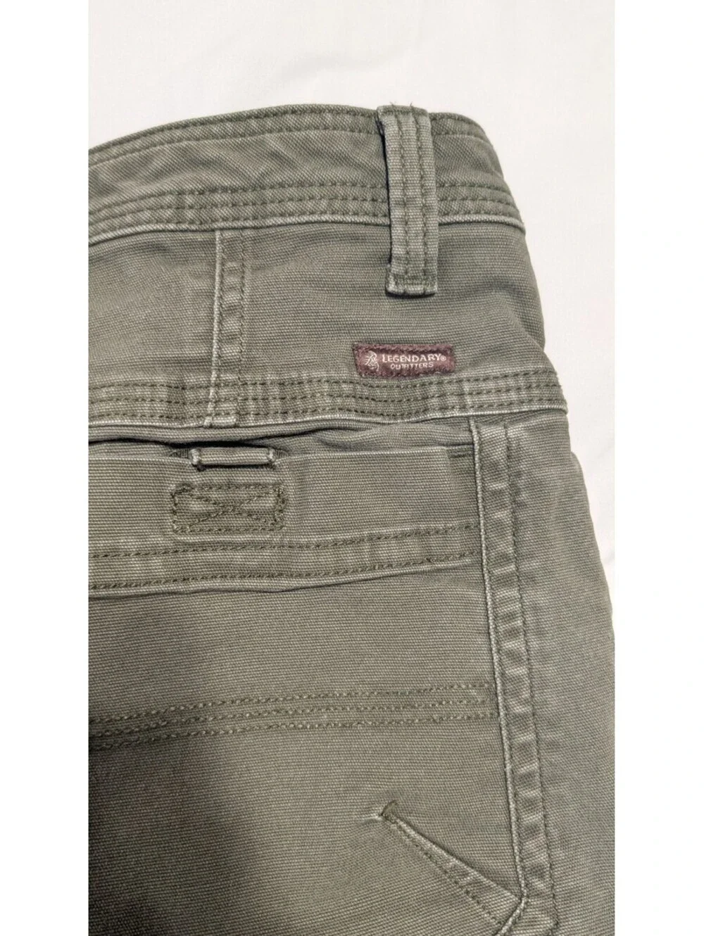 Legendary Outfitters Men's Canvas Pants 36x32 Olive Green Relaxed Fit